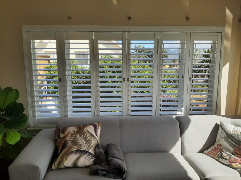 Ambi-security white lounge shutters