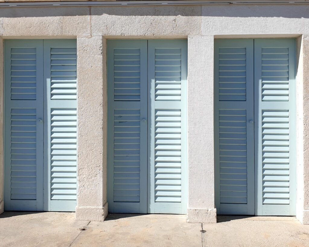 outdoor window shutter installed